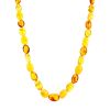 Glossy Amber Beaded Necklace, image 