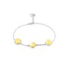 Elegant Chain Bracelet With Amber Details, image 