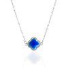 Fabulous Blue Amber Pendant Necklace The Monaco, image 