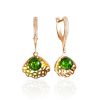Iridescent Shell Motif Earrings With Amber And Crystls, image 