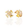 Classy Amber Studs With Crystals, image 