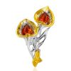 Amber Calla Lily Brooch, image 