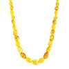 Boho Chic Amber Beaded Necklace, image 