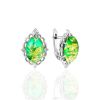 Refined Green Amber Earrings, image 