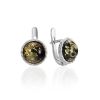 Classy Round Amber Earrings, image 
