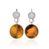 Stunning Textured Amber Earrings, image 