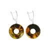 Geometric Earrings With Textured Amber, image 