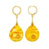 Textured Amber Drop Earrings, image 