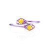 Extraordinary Snake Motif Design Cuff Bracelet With Amber, image 
