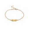 Trendy Gilded Chain Bracelet With Amber, image 