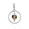 Bold Geometric Pendant With Mix Color Amber Centerstone, image 