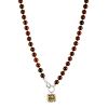 Designer Amber Beads With Geometric Pendant, image 