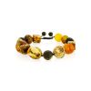 Textured Amber Beaded Bracelet, image 