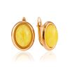 Lustrous Honey Amber Earrings, image 