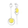 Stylish Asymmetric Amber Earrings The Palazzo, image 