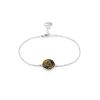 Fine Chain Bracelet With Green Amber, image 