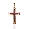 Laconic Design Cross Pendant With Amber, image 