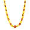 Two Tone Amber Beaded Necklace, image 