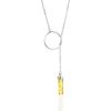 Designer Y-Necklace With Amber Bar Pendant, image 
