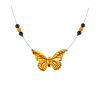 Lightweight Amber Necklace The Butterfly, image 
