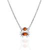 Chain Necklace With Amber Crab Pendant, image 
