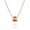Cute Amber Crab Necklace, image 
