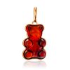 Cherry Amber Teddy Bear Pendant, image 