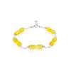 Flawless Chain Bracelet With Lemon Amber Accents, image 