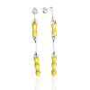 Lustrous Lemon Amber Earrings, image 