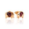 Gilded Elephant Earrings With Amber, image 