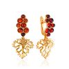 Grapevine Motif Amber Earrings, image 