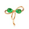 Classy Bow Motif Amber Brooch, image 