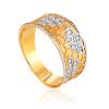 Wide Ring With Crystals, Ring Size: 7 / 17.5, image 