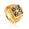 Statement Signet Ring With Two-Headed Eagle, Ring Size: 11.5 / 21, image 
