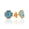 Versatile Blue Topaz Stud Earrings, image 