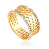 Cut Out Design Bicolor Band Ring, Ring Size: 6.5 / 17, image 