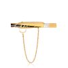 Statement Tie Clip With Crystal And Enamel, image 