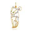 Cute Crystal Studded Cat Pendant, image 