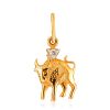 Taurus Sign Pendant With Crystal, image 