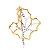 Bicolor Leaf Brooch, image 