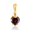 Chic Heart Shaped Garnet Pendant, image 