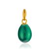 Tiny Emerald Color Enamel Egg Pendant The Romanov, image 