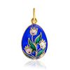 Floral Design Egg Pendant With Enamel The Romanov, image 