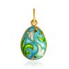 Chic Floral Motif Enameled Egg Pendant The Romanov, image 