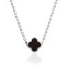 Chain Necklace With Amber Clover Pendant, image 