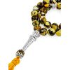 33 Mosaic Amber Muslim Prayer Beads With Tassel The Dalmatian, image 