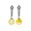 Geometric Design Amber Earrings, image 