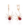 Amber Spider Earrings, image 