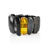 Dark Amber Cuff Bracelet With Insect, image 