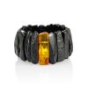 Black Amber Bracelet With Insect Inclusion, image 